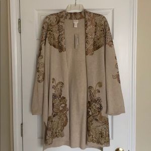 Chico’s Cardigan Beige Sweater Size 3